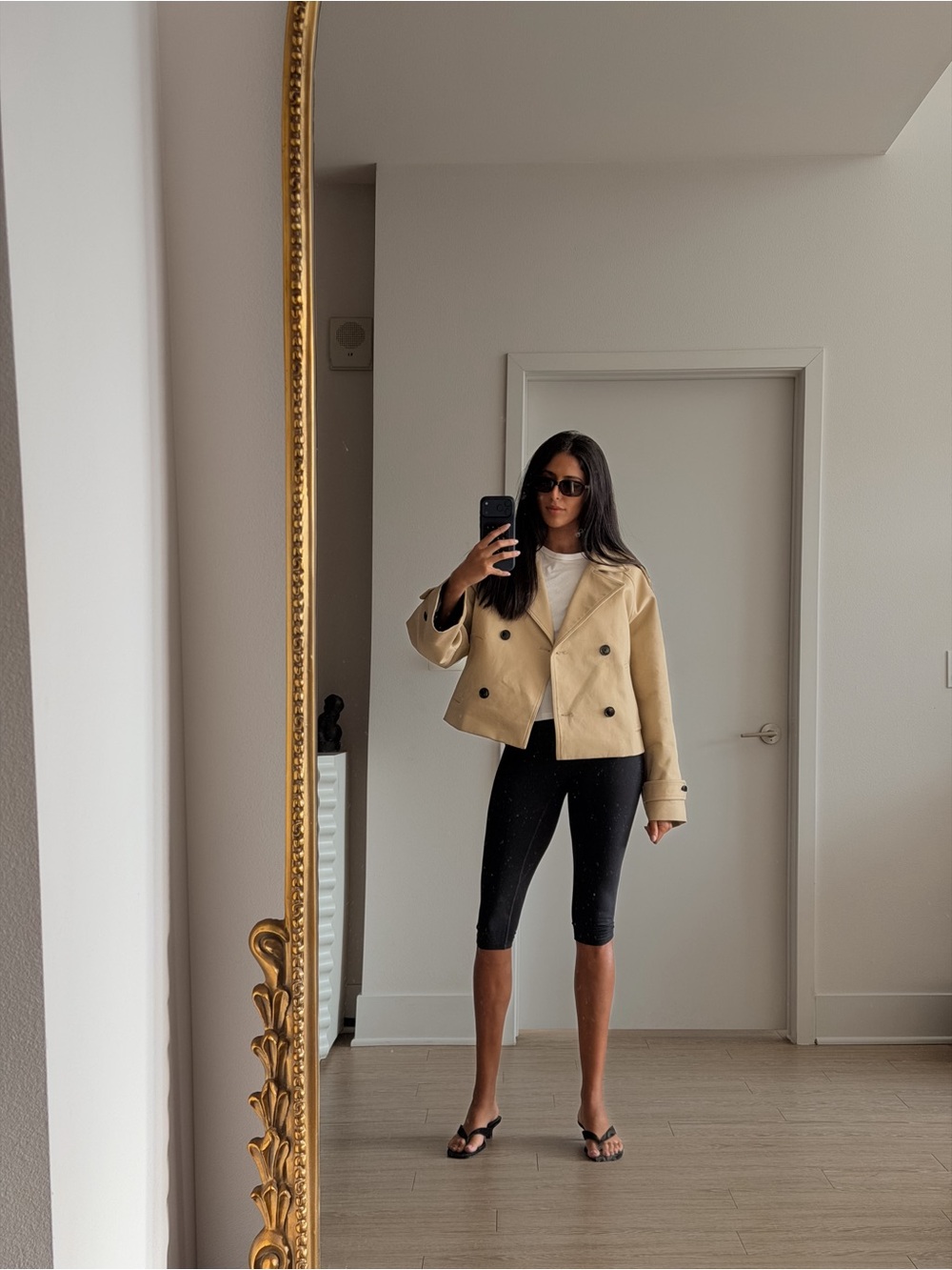 Mango Boxy Double-Breasted Beige Jacket